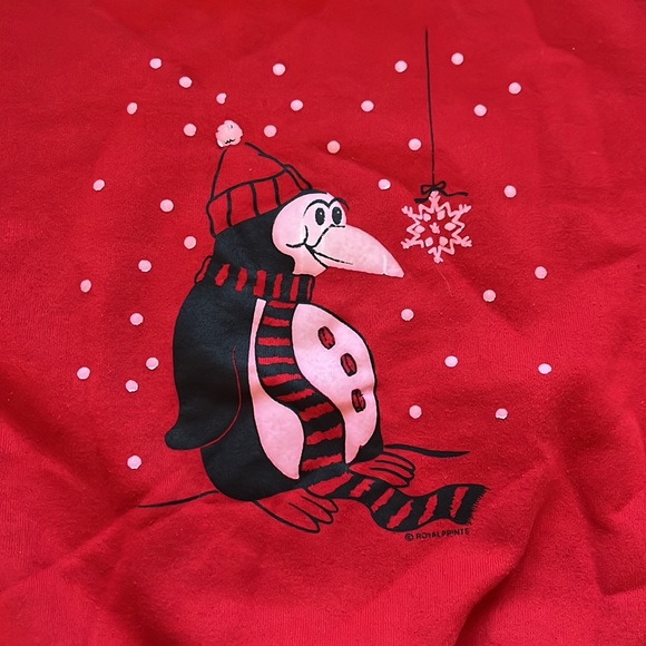Vintage Penguin Christmas Crewneck / XL / 90s - Picture 2 of 6